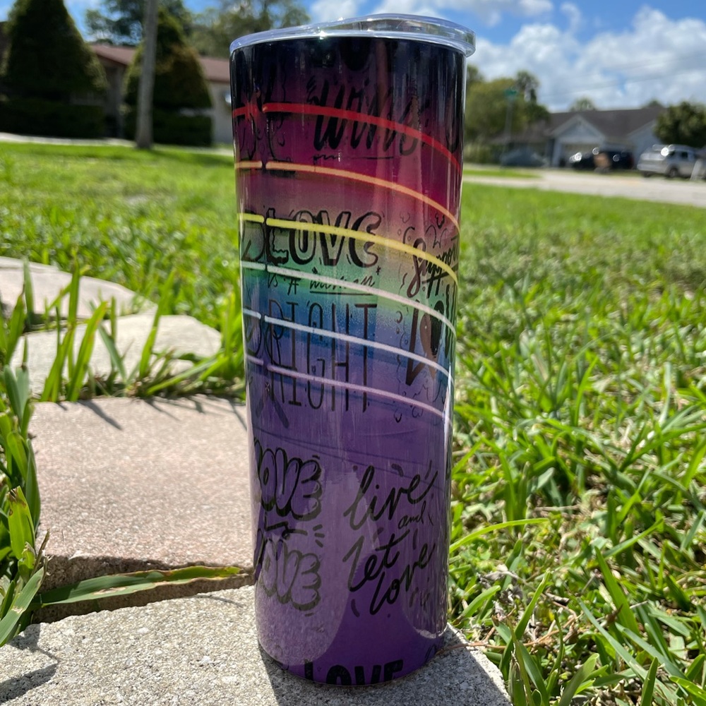 Neon Rainbow tumbler